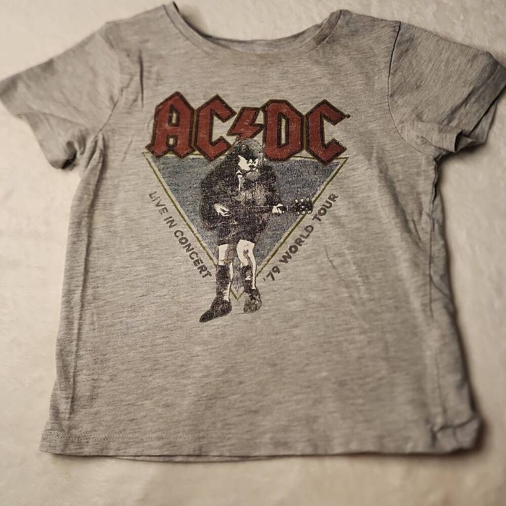 H&M AC/DC Live In Concert '79 World Tour Graphic Tshirt Toddler Size 2-4 Year
